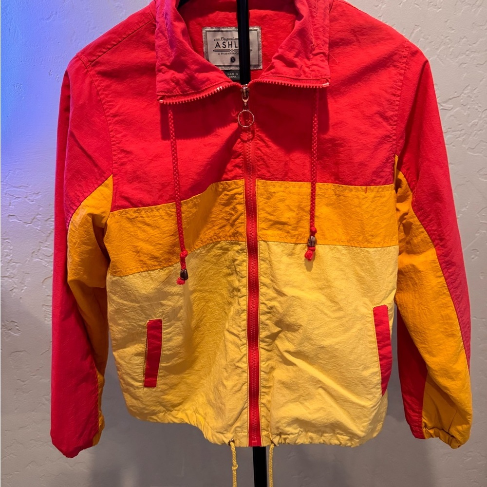 Ashley By 26 International Women's Red and Yellow Raincoat